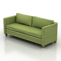 Green Loveseat Sofa 3d model