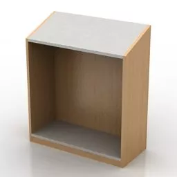 Wood Locker Zigzag Shape 3d model