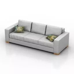 3 Seats Sofa Kl 3d model