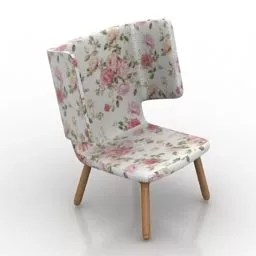 Armchair Valdemar Floral Textures 3d model