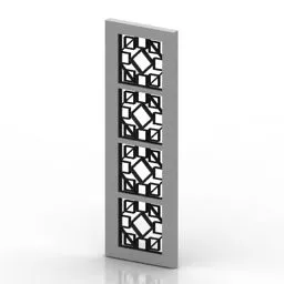 Window Frame With Decoration 3d model