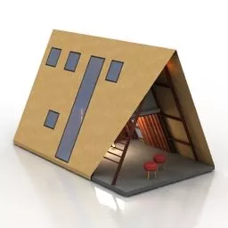 Vintage Glamping Tent 3d model