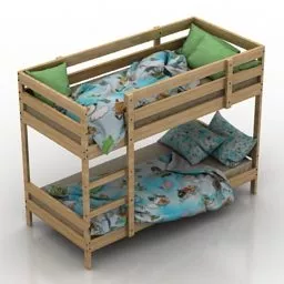 Children Bed Ikea Mydal 3d model