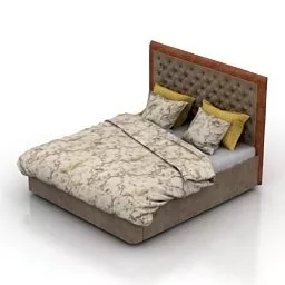 Bed Vintage Style 3d model