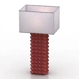 Simple Square Desk Lamps 3d model
