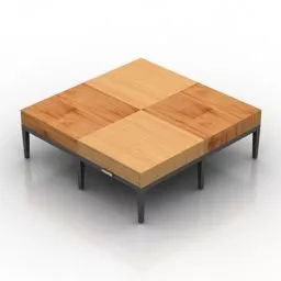 Square Wooden Table Liaigre 3d model