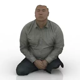 Prayer Man Character 3d model