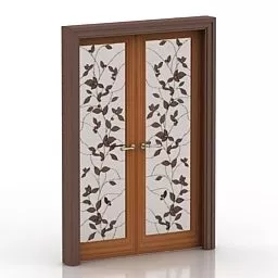 Door Decoration Wooden Frame 3d model