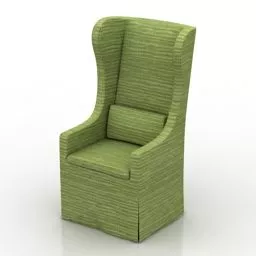 Armchair Wingback Style 3d model