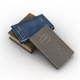 Book Stack With Labels 3d model