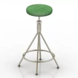 Chair Bar Retro Style 3d model