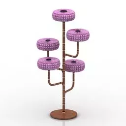 Floor Torchere Lamp Multiple Shade 3d model