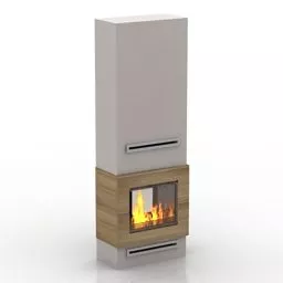 Modern Fireplace Decor 3d model
