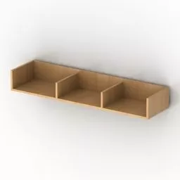 Staircase With Shelf Under 3d model
