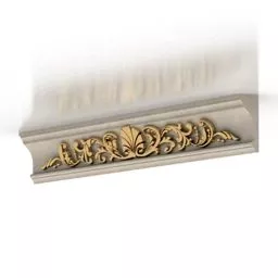 Classic Golden Cornice 3d model