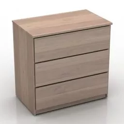 Locker Ikea 3 Drawers 3d model