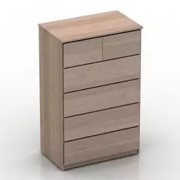 Locker Ikea 5 Drawers 3d model