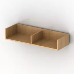 Wood Shelf Fitness Equipment 3d model