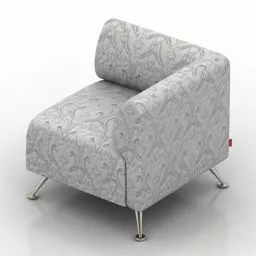 Single Sofa L Arms 3d model