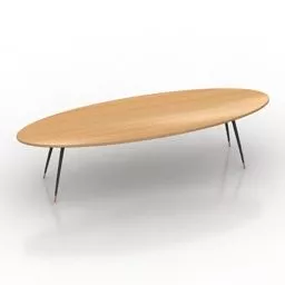 Oval Side Table Furniture 3d model