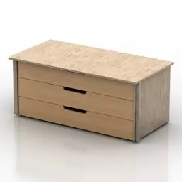 Marble Top Wooden Locker 3d model