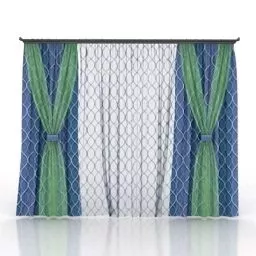 Home Curtain 2 Layer 3d model