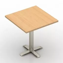 Square Wooden Table 3d model