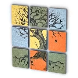 Panel Ceramic Art Drawing 3d model