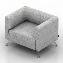 Single Fabric Armchair 3d model