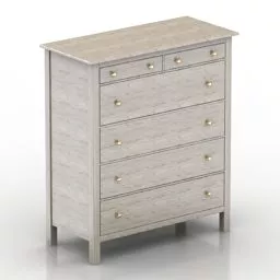 Locker Five Drawers 3d model