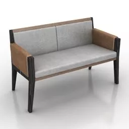 Loveseat Sofa Rain Colletion 3d model