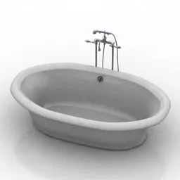 Oval Toilet Modern Sanitary 3d model