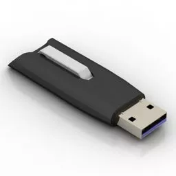Black Usb Office Equipment 3d model