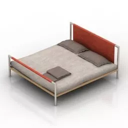 Bed Klark Simple Design 3d model