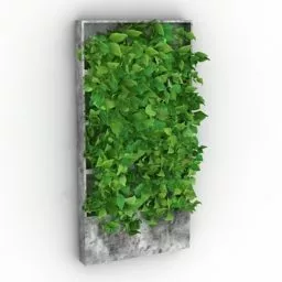 Green Wall Plant Decor 3d model