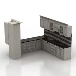 Kitchen Furniture Set 3d model