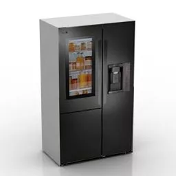 Side By Side Refrigerator Lg Brand 3d model