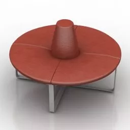 Public Space Round Sofa 3d model