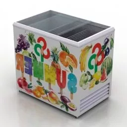 Refrigerator Ice Cream 3d model