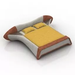 Double Bed Tobago Design 3d model