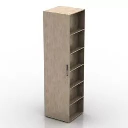 Book Shelf With Small Sculpture Decorative 3d model