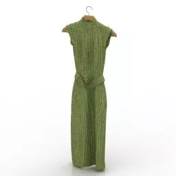 Dress Sleeveless Ruffled 3d model