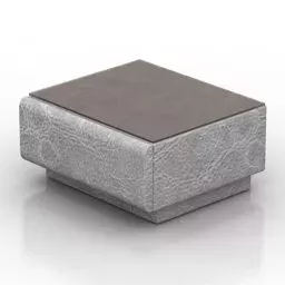 Pad Top Bedside Table 3d model
