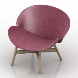 Leather Armchair Gloster Dansk Design 3d model