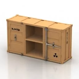 Home Cabinet Industrial Style 3d model