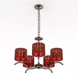 Luster Moderno Red Shades 3d model Luster Moderno Red Shades 3d model
