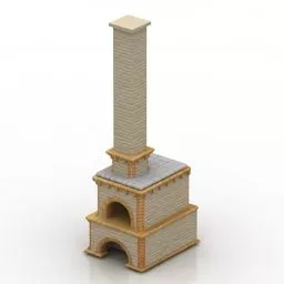 Stove Russian Fireplace 3d model