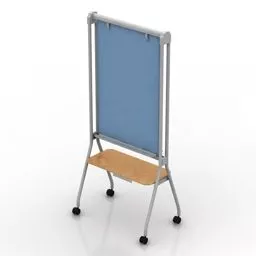 Wooden Easel Ikea With Blackboard 3d model