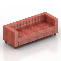 Classic Leather Sofa Akkord 3d model