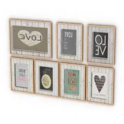 Pictures Love Frame 3d model